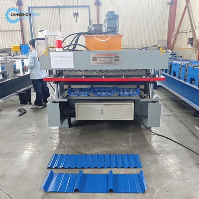 Περου Popular Color Steel Double Layer Tr4&988 Profile Making Roll Forming Machine (Περιού Πιο δημοφιλής μηχανή σχηματισμού κυλίνδρων από χάλυβα χρώματος διπλού στρώματος)