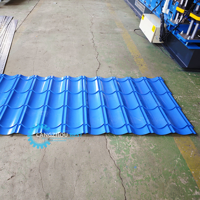 Χρωματικό χάλυβα 3kw Servo Motor υψηλής ταχύτητας Zee Roofing Q Tile Roll Forming Machine