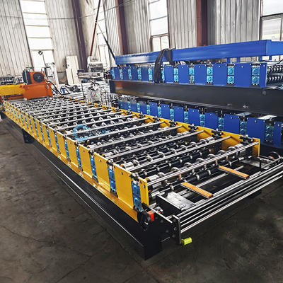 Βραζιλία Υλικό πάχος 0,3-0,8mm Roll Forming Machine Metal Steel Roof Tile Making Υδραυλική κοπή