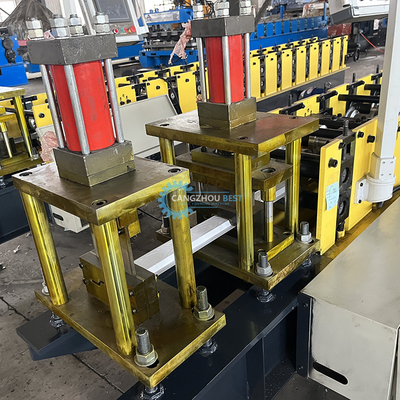 Ελέγχου PLC υδραυλική μηχανή κοπής μούχλας T Profile V Shape Fence Steel Making Roll Forming Machine