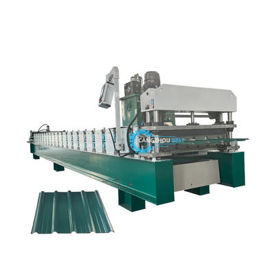 PPGI GI Color Steel Profile Roofing Sheet / Panel Roll Forming Machine (Μηχανή σχηματισμού κυλίνδρων από χάλυβα με χρώμα)