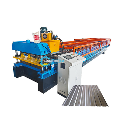 Αυτοματοποιημένη μηχανή PPGI GI Cut-Off Steel Profile Roofing Sheet Roll Forming