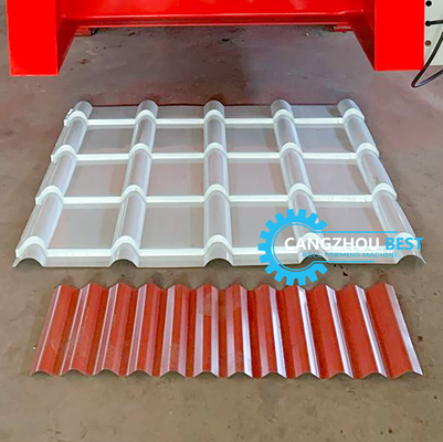 Μηχανή διαμόρφωσης ρολού για φύλλα στέγης Euro Tile 0.4-0.6mm Χάλυβας