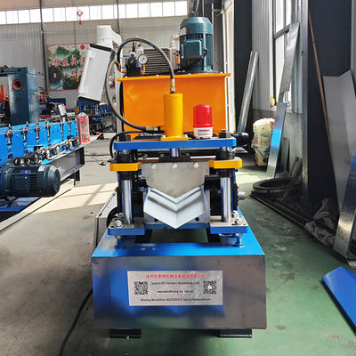 Έγχρωμο χαλύβδινο κεραμίδι οροφής κορυφογραμμή καπάκι ρολό μηχανήματος διαμόρφωσης PLC ελέγχου υδραυλικό προφίλ χάλυβα κοπής