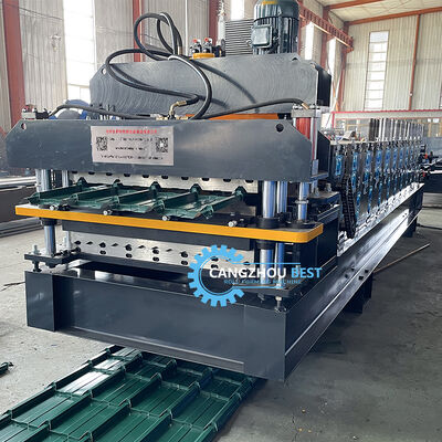 Bolivia's popular fully automatic 840 IBR trapezoidal 836 glazed tile roofing sheet double-layer roll forming machine