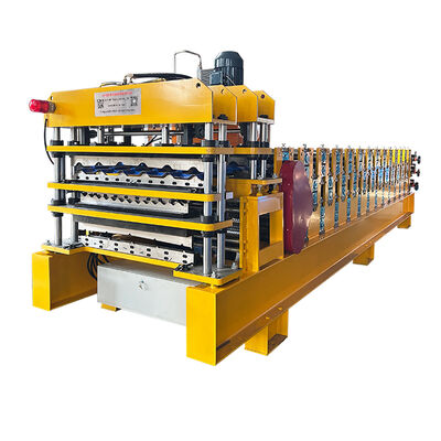 PPGI & GI Steel Τρία στρώματα φύλλα οροφής ρολό σχηματισμού μηχανή γραμμή παραγωγής