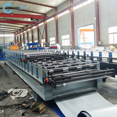 Περου Popular Color Steel Double Layer Tr4&988 Profile Making Roll Forming Machine (Περιού Πιο δημοφιλής μηχανή σχηματισμού κυλίνδρων από χάλυβα χρώματος διπλού στρώματος)
