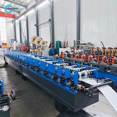 Africa Popular Steel Profile Color Steel PPGI K Gutter Making Roll Forming Machine 