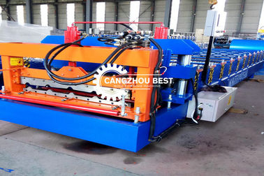 Υδραυλική ισχύς 5.5kw PLC Control Box Step Roof Tile&amp;Glazed Tile Forming Machine